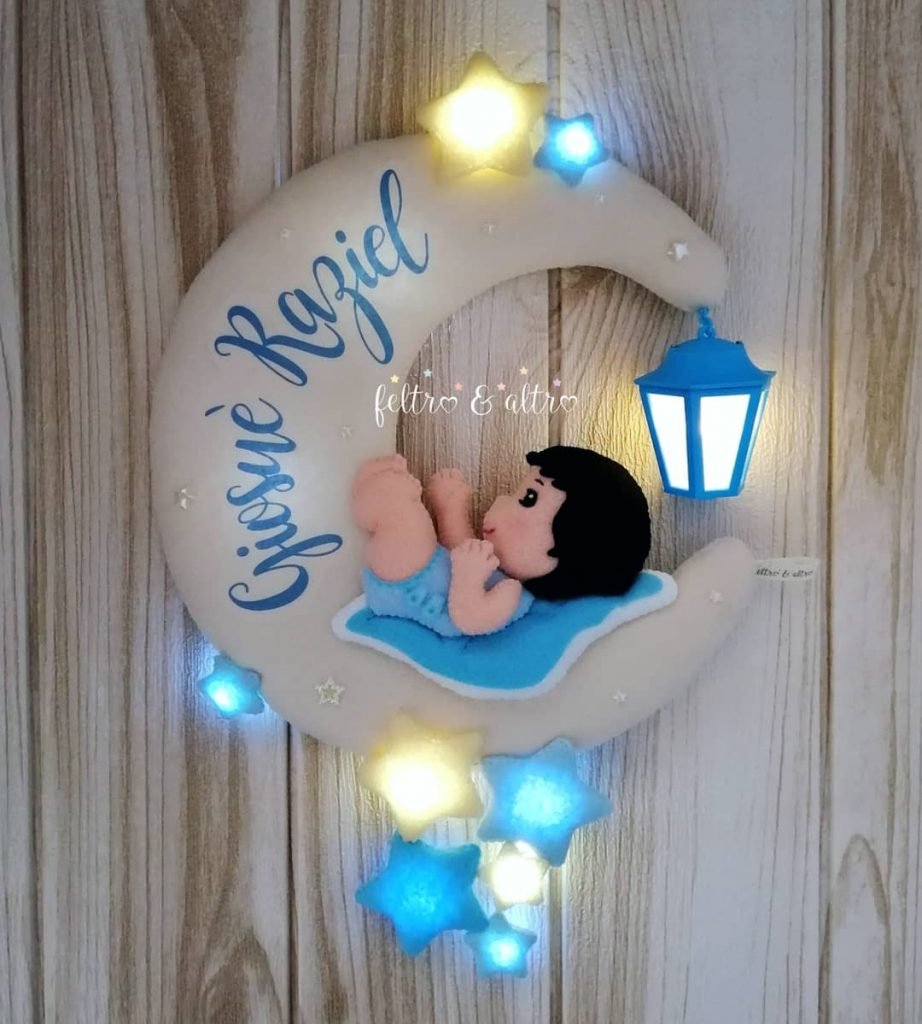 Fiocco nascita bimbo e copertina con stelle e lanterna 3 IMG 20210923 221142 533