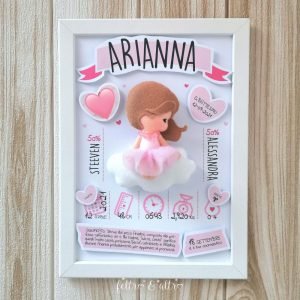 quadretto nascita per bimba