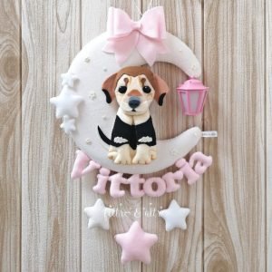 fiocco nascita femminuccia con cagnolino