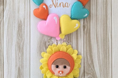 Fiocco nascita con bimbo/a girasole