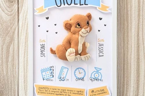 Regali nascita personalizzati - Quadretti nascita per maschietti 9 Quadretto nascita con Simba