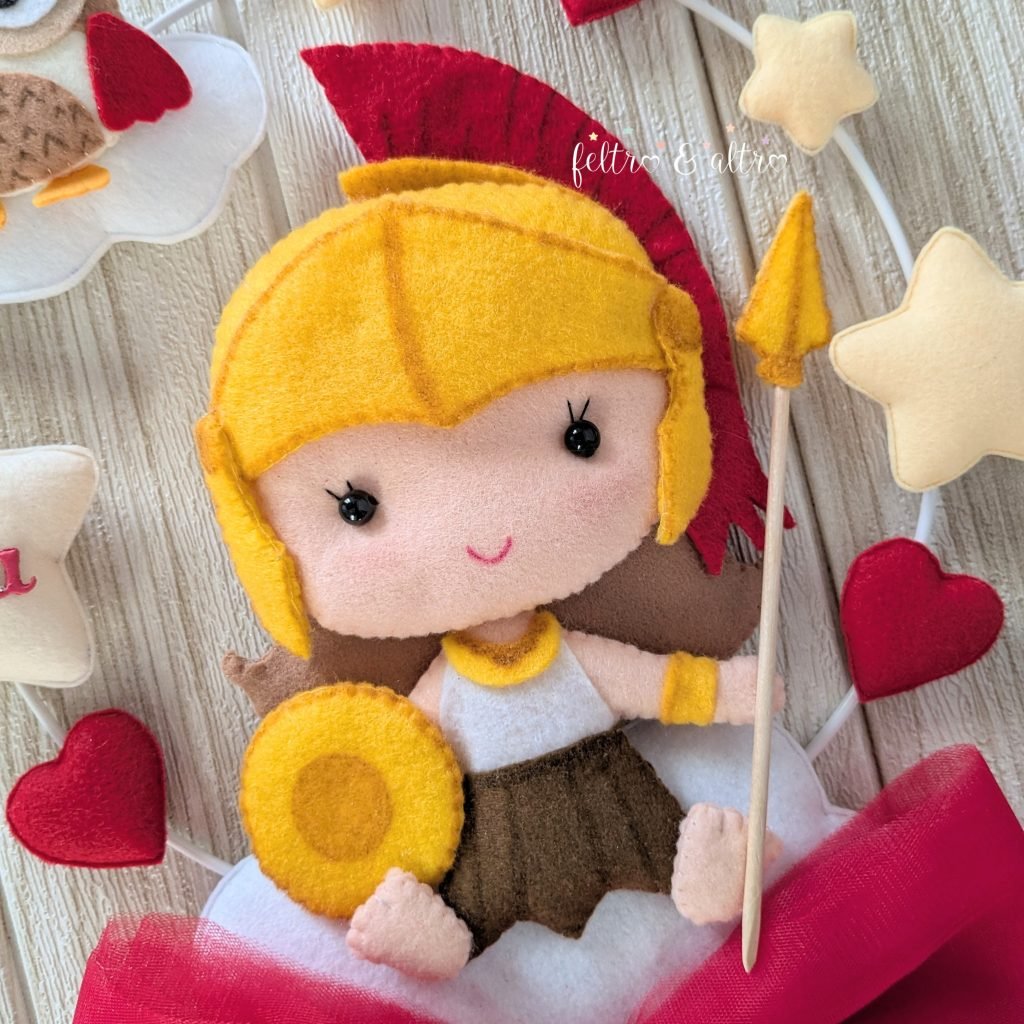 Baby Athena in pannolenci
