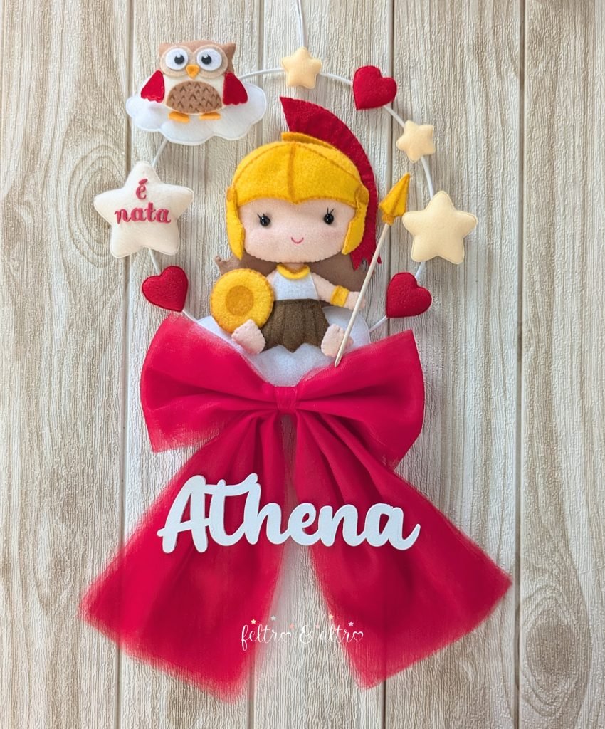 Telaio nascita con nome in legno e fiocco in tulle