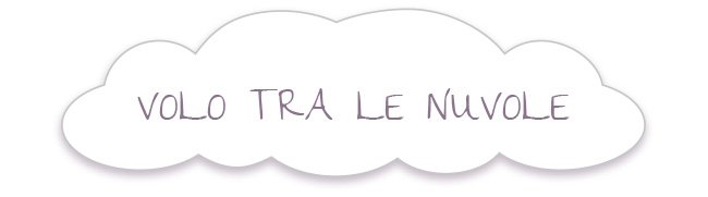 Fiocchi nascita fatti a mano in tulle - linea Classic - modello Volo tra le Nuvole 7 Pulsante Fast e Fun Volo nuvole aperto