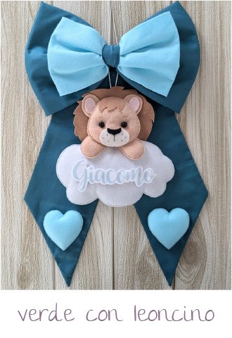 fiocco nascita cotone maxi morbidi cuccioli leoncino