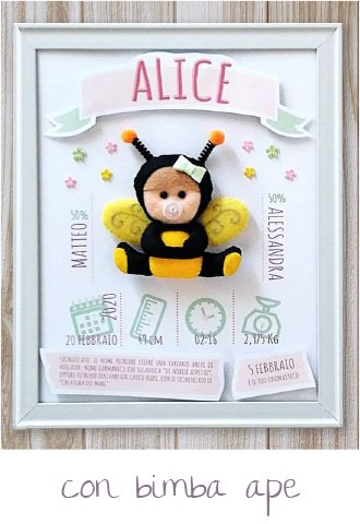 Regali nascita personalizzati - linea Quadretti nascita Extra - modello Dolci bimbi 10 Logo 3