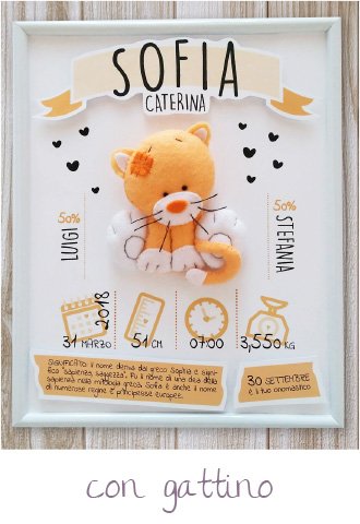 Regali nascita personalizzati - linea Quadretti Extra - modello Soffici amici 8 Logo 1