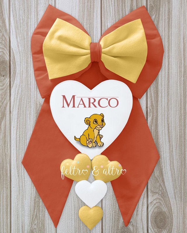 fiocco nascita maschietto re leone
